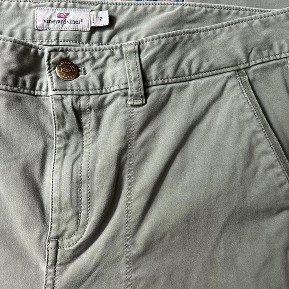 Vineyard Vines Sage Green Ankle Pants Women’s Sz 12 Ankle Zipper Preppy Coastal - Picture 4 of 8